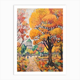 Autumn City Park Painting Ueno Park Tokyo 1 Art Print
