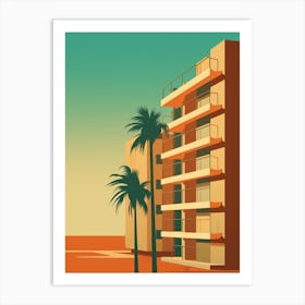 Long Beach California Abstract Orange Hues 2 Art Print
