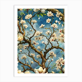 Magnolia Tree 1 Art Print