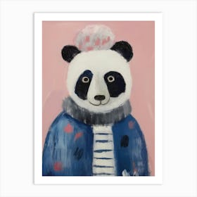 Playful Illustration Of Panda For Kids Room 1 Art Print