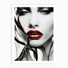 Black And White Painting 1 Art Print