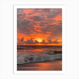 Sunset At The Beach 137 Art Print