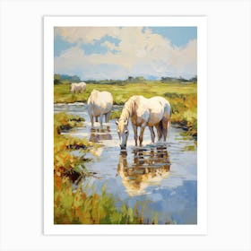 Horses Painting In County Kerry, Ireland 1 Art Print