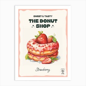 Strawberry Donut The Donut Shop 3 Art Print