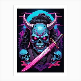 Samurai Skull 1 Art Print