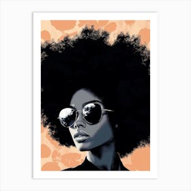 Afro Girl With Sunglasses Art Print