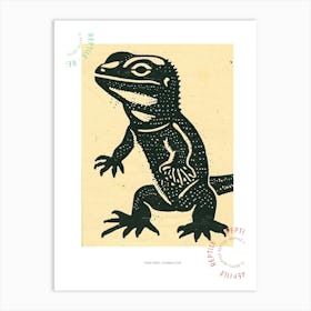 Panther Chameleon Bold Block 3 Poster Art Print