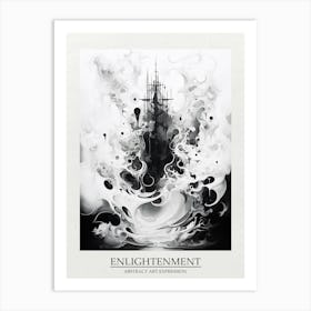 Enlightenment Abstract Black And White 3 Poster Art Print