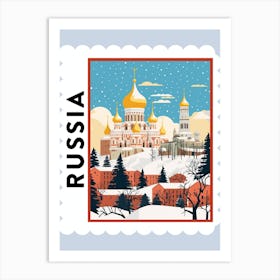 Russia 2 Travel Stamp Poster Art Print