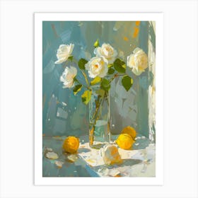 Roses And Lemons 1 Art Print