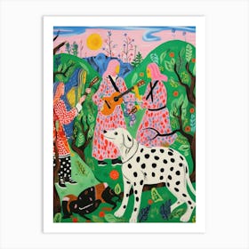 Maximalist Animal Painting Dalmatian 1 Art Print