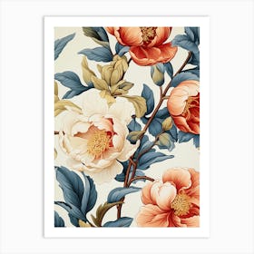 Peony Flower Wallpaper 6 Art Print