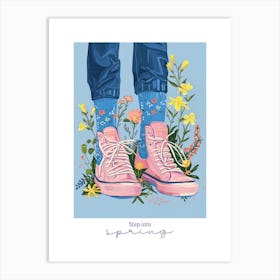 Step Into Spring Flowers And Sneakers Spring 9 Art Print