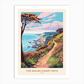 The Wales Coast Path Wales Hike Poster Art Print