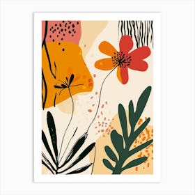 Abstract Floral Pattern 14 Art Print