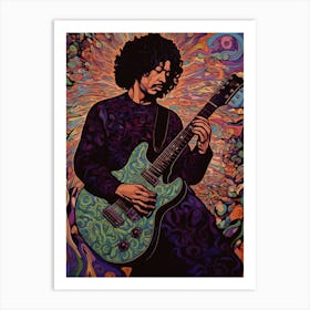 Jimi Hendrix Vintage Psycedellic 15 Art Print