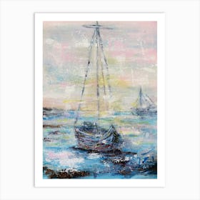 Sunset by the sea Art Print