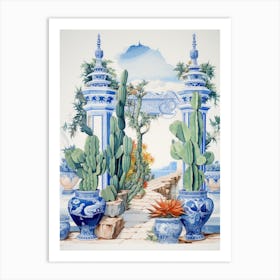 Cactus Garden - Bohemian Art 1 Art Print