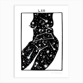 Celestial Bodies Leo Art Print