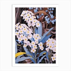 Forget Me Not 6 Flower Painting Art Print