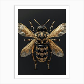 Gold Bee 2 Art Print