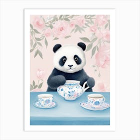 Animals Having Tea   Panda Bear 0 Art Print