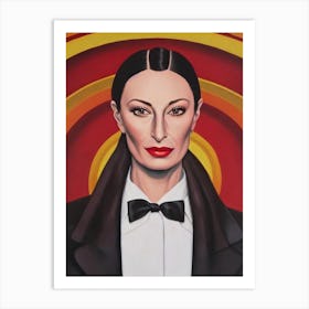 Anjelica Huston Illustration Movies Art Print