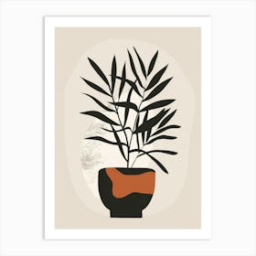 Zebra Plant Minimalist Illustration 4 Art Print