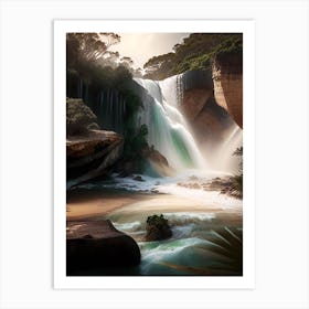 Waterfall Beach, Australia Realistic Photograph (1) Art Print