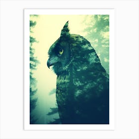 Owl In The Forest Art Print