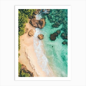 Aerial View Of A Beach In Bali Art Print