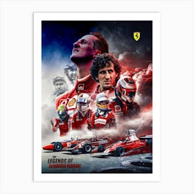 The Legends Of Scuderia Ferrari Art Print