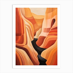 Canyon Abstract Minimalist 8 Art Print