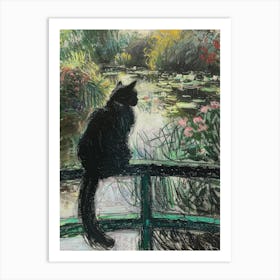 Cat On A Bridge 3 Art Print