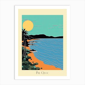 Poster Of Minimal Design Style Of Phu Quoc, Vietnam 2 Art Print