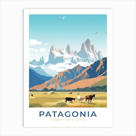 Argentina & Chile Patagonia Travel Art Print