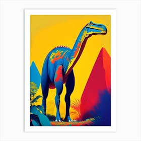 Camarasaurus Primary Colours Dinosaur Art Print