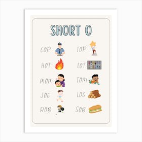 Short O Kids and Nursery Art Print