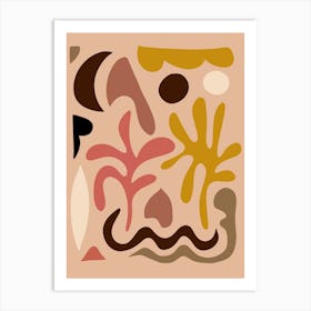 Abstract Pattern In Neutral Colors Art Print