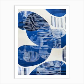 'Blue Wave' 10 Art Print