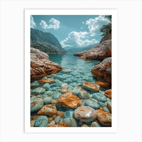 Rocks In The Water 2 Art Print