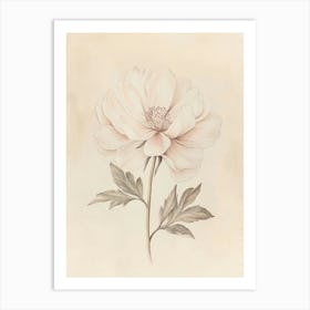 Beige Flower 1 Poster