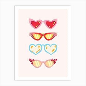 Heart Shaped Sunglasses Art Print