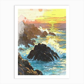 Wave Ocean Landscape Art Print