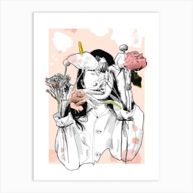 Flower Girl Smoke Art Print