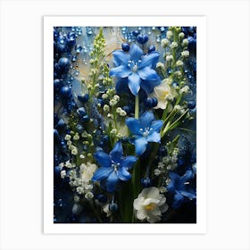 Blue Flowers Art Print