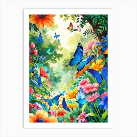 Butterfly Garden 2 Art Print