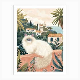 Himalayan Cat Storybook Illustration 4 Art Print