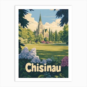 Aihrgdesign A Classic 1960s Travel Poster For Chisinau 1 Art Print