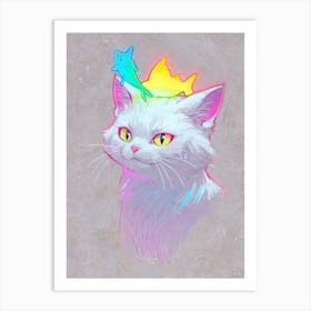 Rainbow Cat 5 Art Print